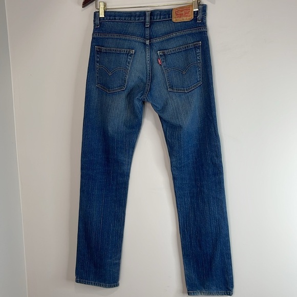 Levi's Girls Retro 511 Slim Straight Jeans Blue Medium Wash Size 16 28x28 - Picture 8 of 11